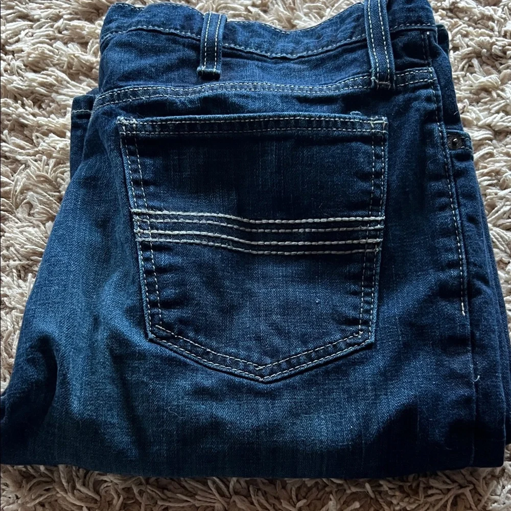 Cinch Men's Dark Blue Jeans silver label straight 36x34 - Picture 4 of 5